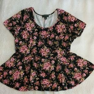 Forever 21+ Floral Peplum top